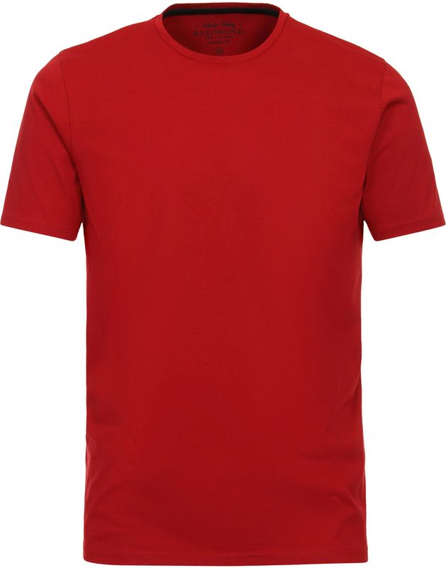 Redmond - T-shirt - Rood - Regular Fit - Korte Mouw - O-hals
