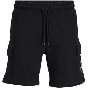 JACK & JONES Swift Cargo Sweat Shorts loose fit, heren shorts, zwart -  Maat: M