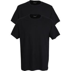 Gotzburg heren T-shirts regular fit O-hals (2-pack), zwart -  Maat: S