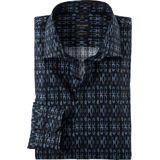 OLYMP - No. 6 - Overhemd - Marineblauw - Super Slim Fit - Popeline