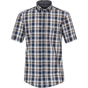 CASA MODA Overhemd - Multicolor Geruit - Katoen - Korte Mouwen