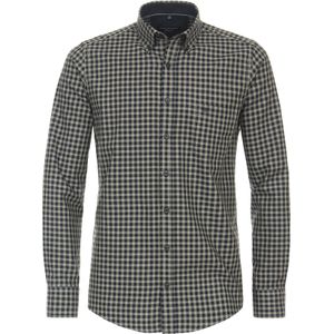 CASA MODA Sport casual fit overhemd, flanel, groen geruit