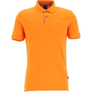 BOSS Pallas regular fit polo, pique, oranje -  Maat: 5XL