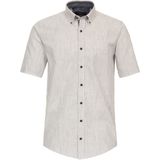 CASA MODA Sport casual fit overhemd, korte mouw, chambray, beige gestreept