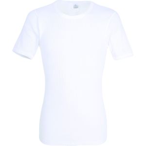 Gotzburg heren T-shirt regular fit (1-pack), doppelripp heren shirt O-hals, wit -  Maat: M