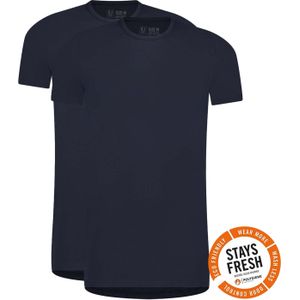 RJ Bodywear Everyday Roermond T-shirt (2-pack), heren T-shirt , donkerblauw -  Maat: XXL