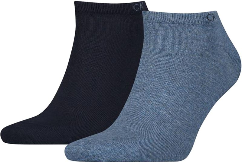 Calvin Klein - Enkelsokken - Denim Melange - 2-pack