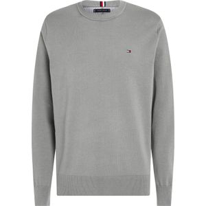 Tommy Hilfiger O-hals trui katoen - 1985 crew neck sweater - grijs