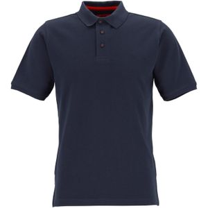 Redmond modern fit poloshirt, donkerblauw (rood contrast) -  Maat: S