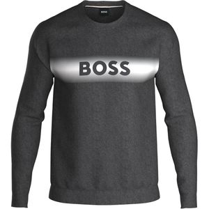 BOSS Authentic sweatshirt, heren lounge trui, middengrijs -  Maat: XL