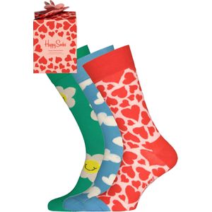 Happy Socks Pack I Flower U Socks Gift Set (3-pack), unisex enkelsokken - Unisex - Maat: 41-46