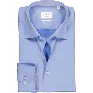 ETERNA 1863 slim fit premium overhemd, 2-ply twill heren overhemd, blauw (contrast) 44