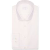 Seidensticker - Businessoverhemd - Wit - Slim 1/1 Kentkraag - Visgraat