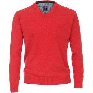Redmond heren trui katoen, V-hals, rood (middeldik)