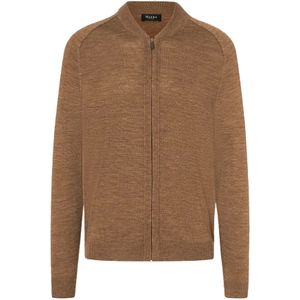 MAERZ Classic Fit heren vest met rits wol, bruin