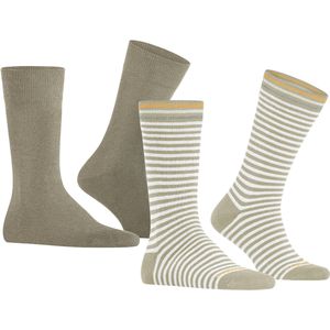 Burlington Everyday Stripe 2-Pack herensokken, grijs (kitt)