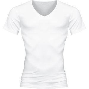 Mey Casual Cotton T-shirt (1-pack), heren T-shirt V-hals, wit -  Maat: L