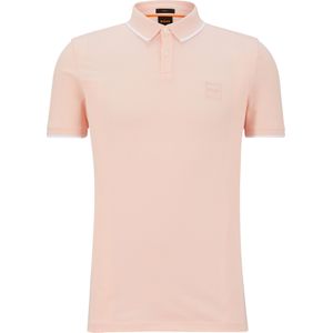 BOSS Passertip slim fit heren polo, pique, roze -  Maat: XL