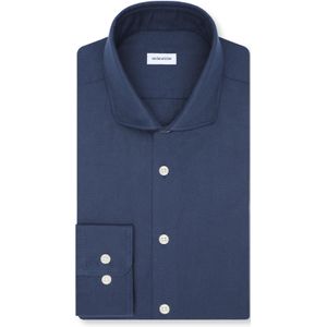 Seidensticker regular fit overhemd, popeline, blauw geruit