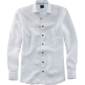 OLYMP Casual modern fit overhemd, structuur, wit