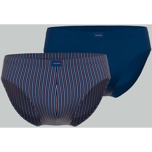 Ceceba heren sport slip (2-pack), middenblauw gestreept