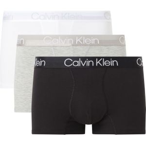 Calvin Klein Trunk (3-pack), heren boxers normale lengte, zwart, wit, grijs -  Maat: XS