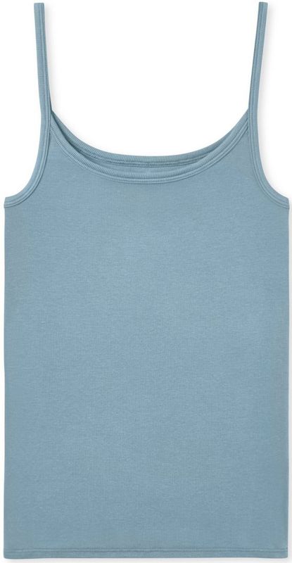 SCHIESSER - Pure Rib - Spaghetti Top - Blauwgrijs - Dames - 1-pack