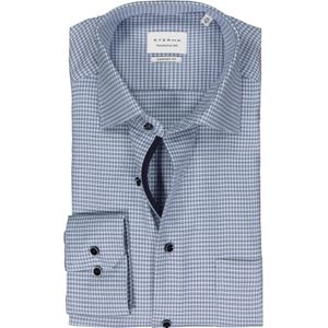 ETERNA comfort fit overhemd, twill, lichtblauw dessin (contrast) 42
