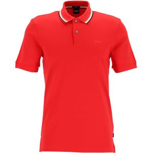 BOSS Penrose slim fit polo, jersey, rood -  Maat: L
