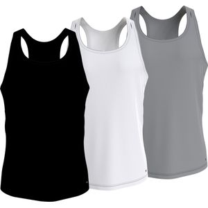 Tommy Hilfiger tanktop (3-pack), heren singlet, zwart, wit, grijs -  Maat: XL