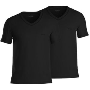 HUGO BOSS Comfort T-shirts relaxed fit (2-pack), heren T-shirts V-hals, zwart -  Maat: XXL