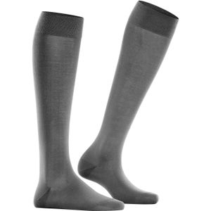 FALKE Cotton Touch dames kniekousen, grijs (platinum)