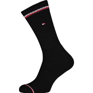 Tommy Hilfiger Iconic Sport Socks (2-pack), heren sportsokken katoen, zwart -  Maat: 47-49