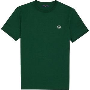 Fred Perry Ringer regular fit T-shirt M3519, korte mouw O-hals, groen -  Maat: XS