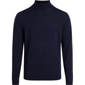 Calvin Klein heren coltrui wol, Merino Mock Neck Sweater, blauw -  Maat: L
