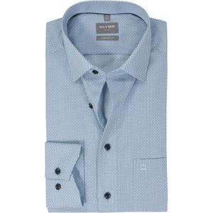 OLYMP - Comfort Fit Overhemd - Lichtblauw - Popeline