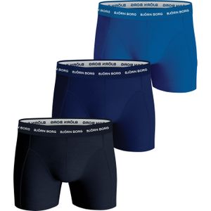 Bjorn Borg boxershorts Essential (3-pack), heren boxers normale lengte, drie tinten blauw