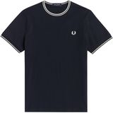 Fred Perry Twin Tipped regular fit T-shirt M1588, korte mouw O-hals, blauw -  Maat: S