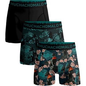 Muchachomalo boxershorts, heren boxers normale lengte (3-pack), Print/solid -  Maat: L