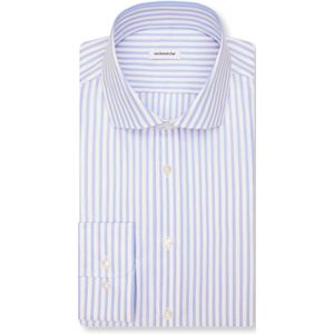 Seidensticker shaped fit overhemd, popeline, blauw gestreept