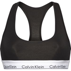 Calvin Klein dames Modern Cotton bralette top, ongevoerd, zwart -  Maat: L