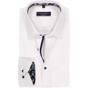 CASA MODA - Comfort Fit - Overhemd - Wit - Twill - Strijkvrij