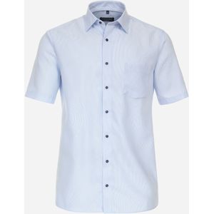 CASA MODA comfort fit overhemd, korte mouw, dobby, blauw 46