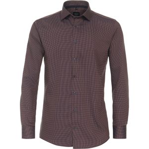 VENTI - Modern Fit - Overhemd - Blauw - Strijkvriendelijk