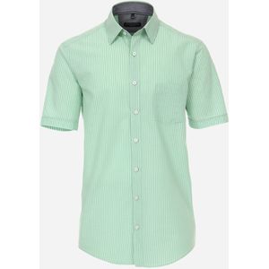 CASA MODA Sport casual fit overhemd, korte mouw, seersucker, groen gestreept 49/50