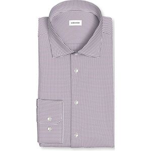 Seidensticker - Businessoverhemd - Bordeaux - Comfort 1/1 Kentkraag Pepita