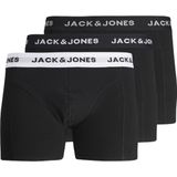 JACK & JONES Jacsolid trunks (3-pack), heren boxers normale lengte, zwart -  Maat: XXL