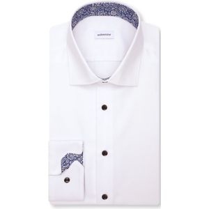 Seidensticker - Businessoverhemd - Wit - Slim Fit - Lange Mouwen - Kentkraag