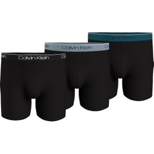 Calvin Klein Boxer Briefs (3-pack), heren boxers extra lang, zwart