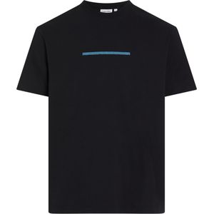 Calvin Klein Color Embossed Logo T-shirt, heren T-shirt korte mouw O-hals, zwart -  Maat: M
